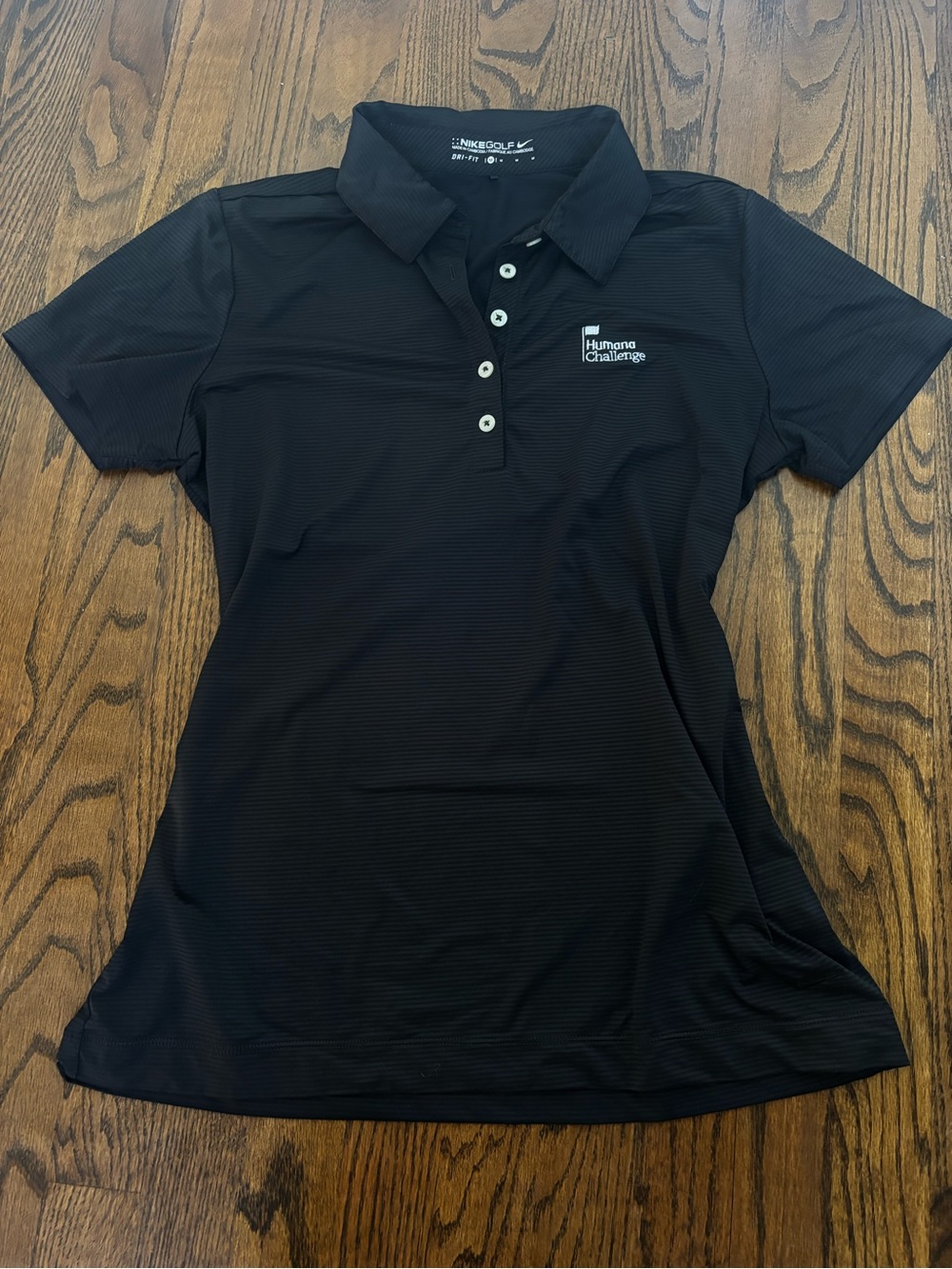 Nike Women’s Black Golf Polo with Humana Challenge Logo